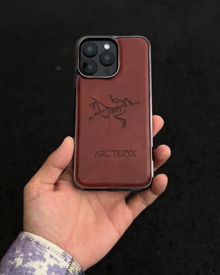 始祖鳥棕皮質鋼印手機殼